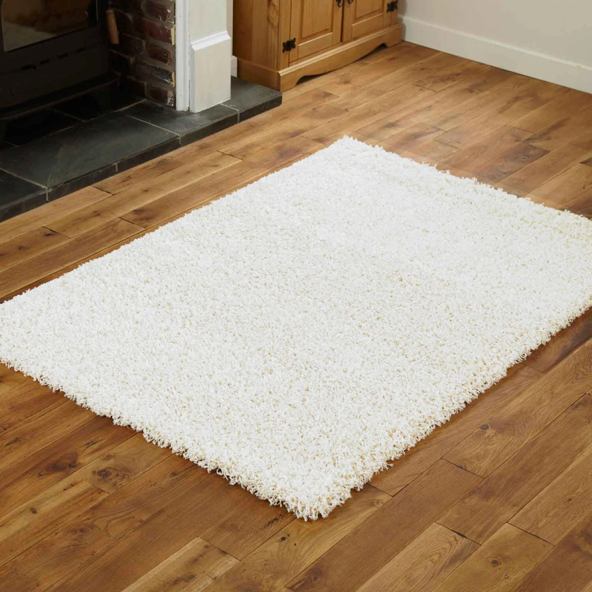 Everest Soft Fluffy Shaggy Rug - Snow White / 120.0cm / Easy-care polypropylene design for convenient everyday maintenance. / 170.0cm