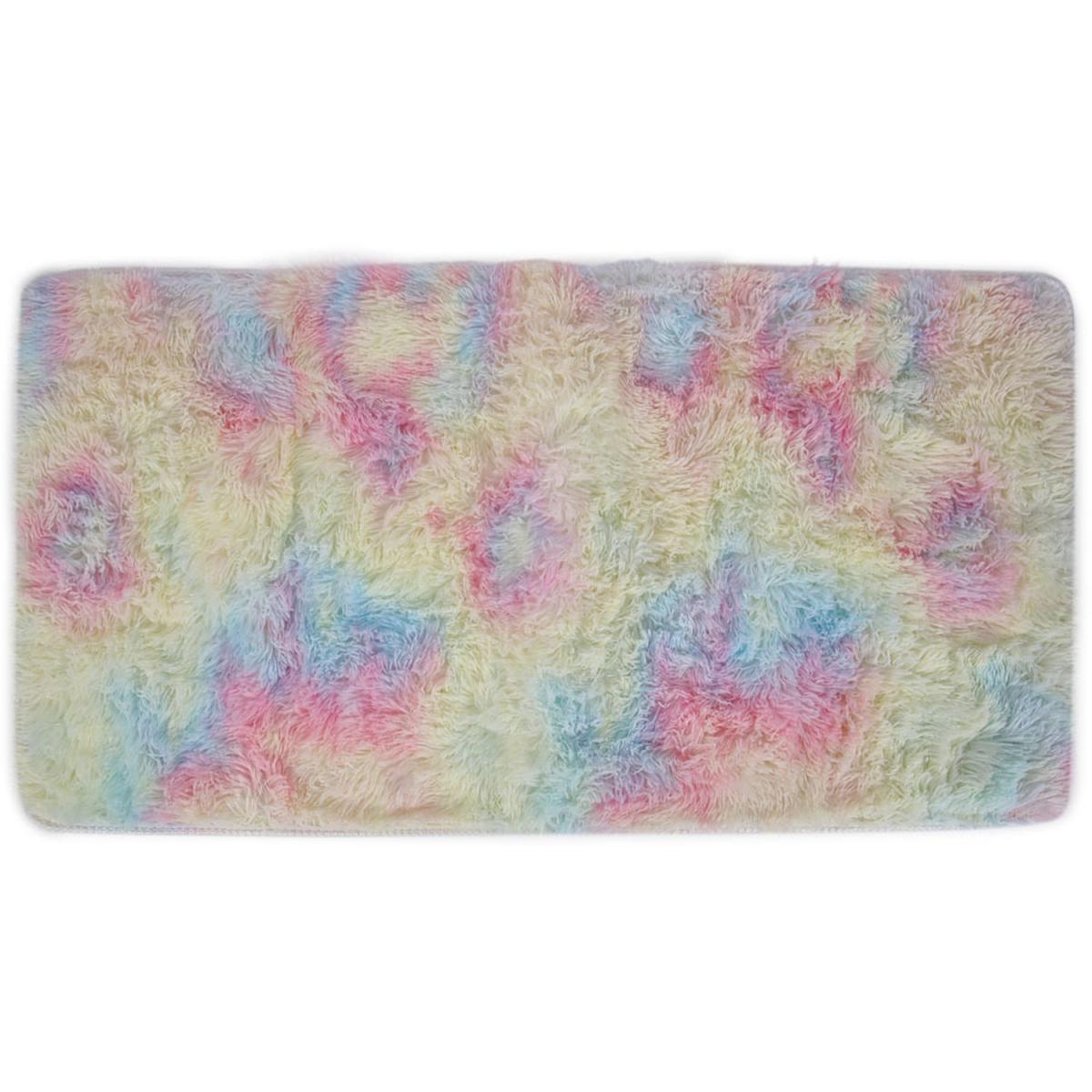 Cashmere Fluffy Anti-Skid Rainbow Yoga Indoor Carpet - Multicolour – image 2