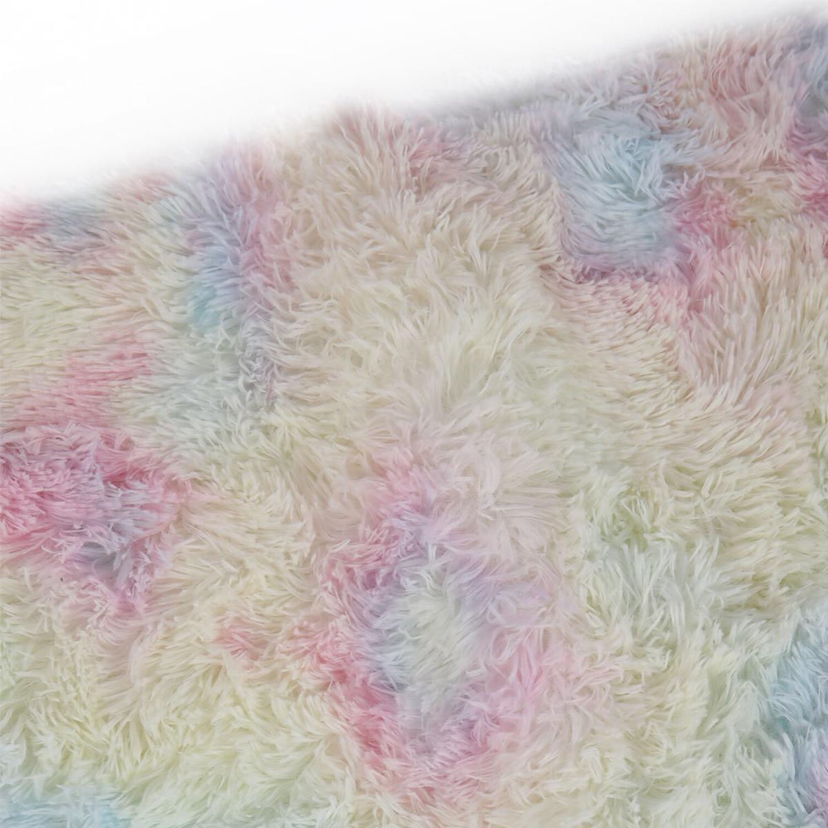 Cashmere Fluffy Anti-Skid Rainbow Yoga Indoor Carpet - Multicolour – image 3