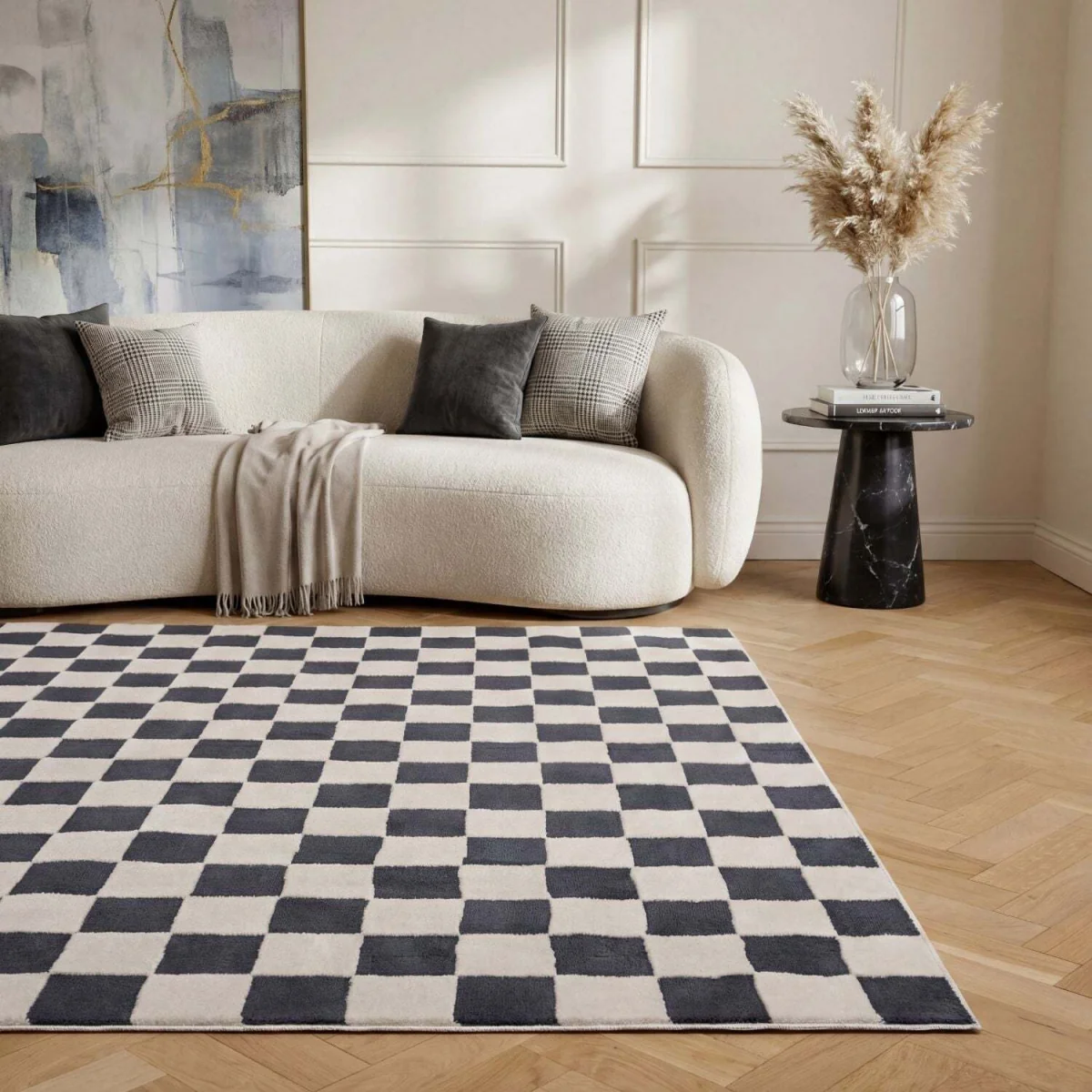 The Rugs Loft Checkerboard Design Textured Rug - Green / 150cm โ image 11