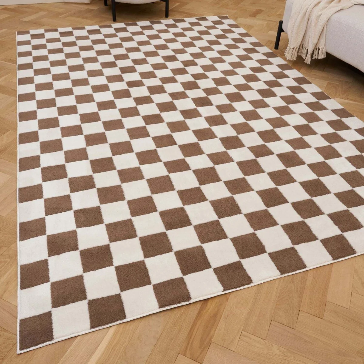 The Rugs Loft Checkerboard Design Textured Rug - Green / 150cm โ image 25