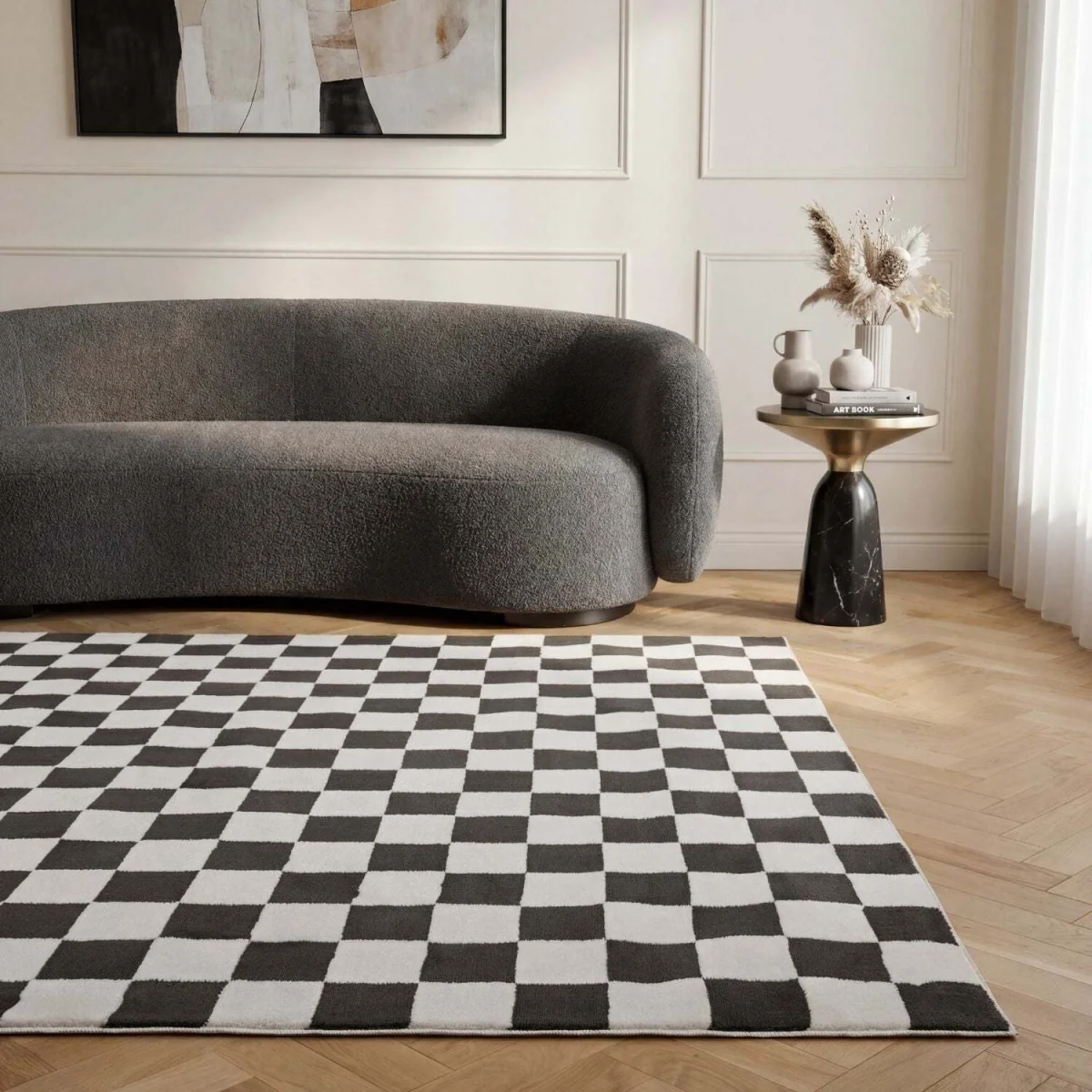 The Rugs Loft Checkerboard Design Textured Rug - Green / 150cm โ image 34