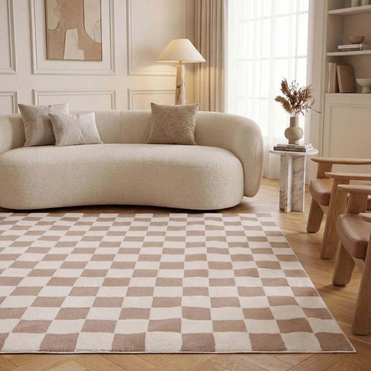 The Rugs Loft Checkerboard Design Textured Rug - Green / 150cm โ image 39
