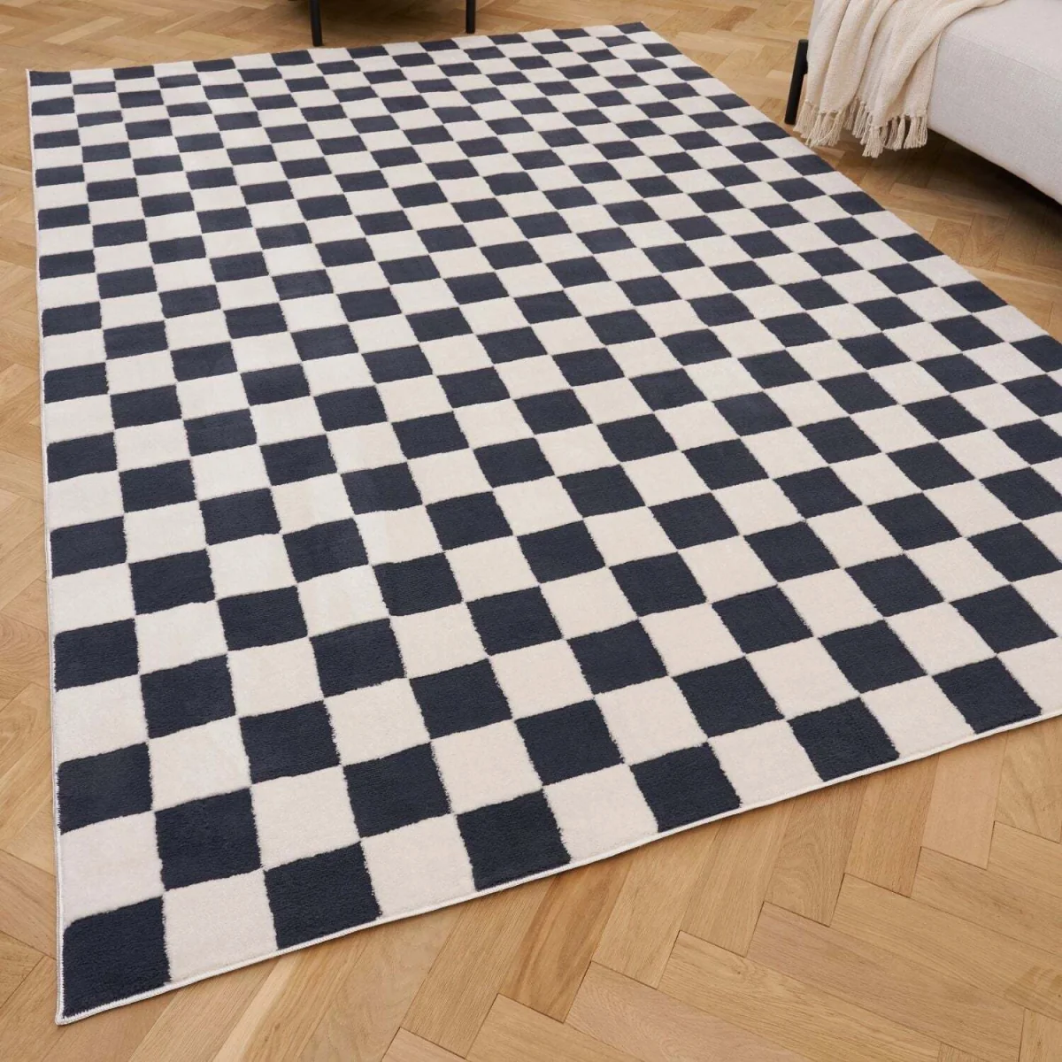 The Rugs Loft Checkerboard Design Textured Rug - Green / 150cm โ image 9