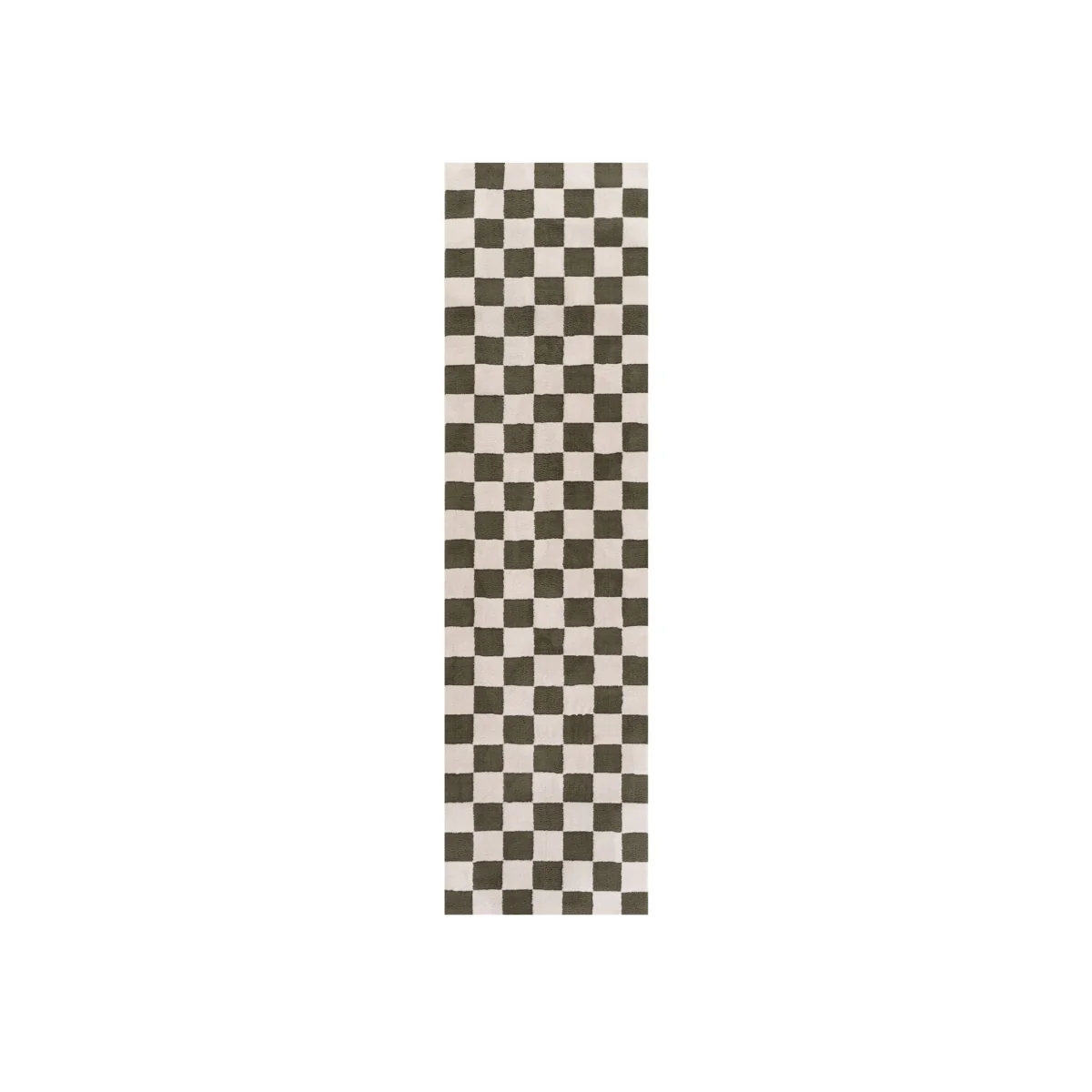 The Rugs Loft Checkerboard Design Textured Rug - Green / 150cm โ image 1