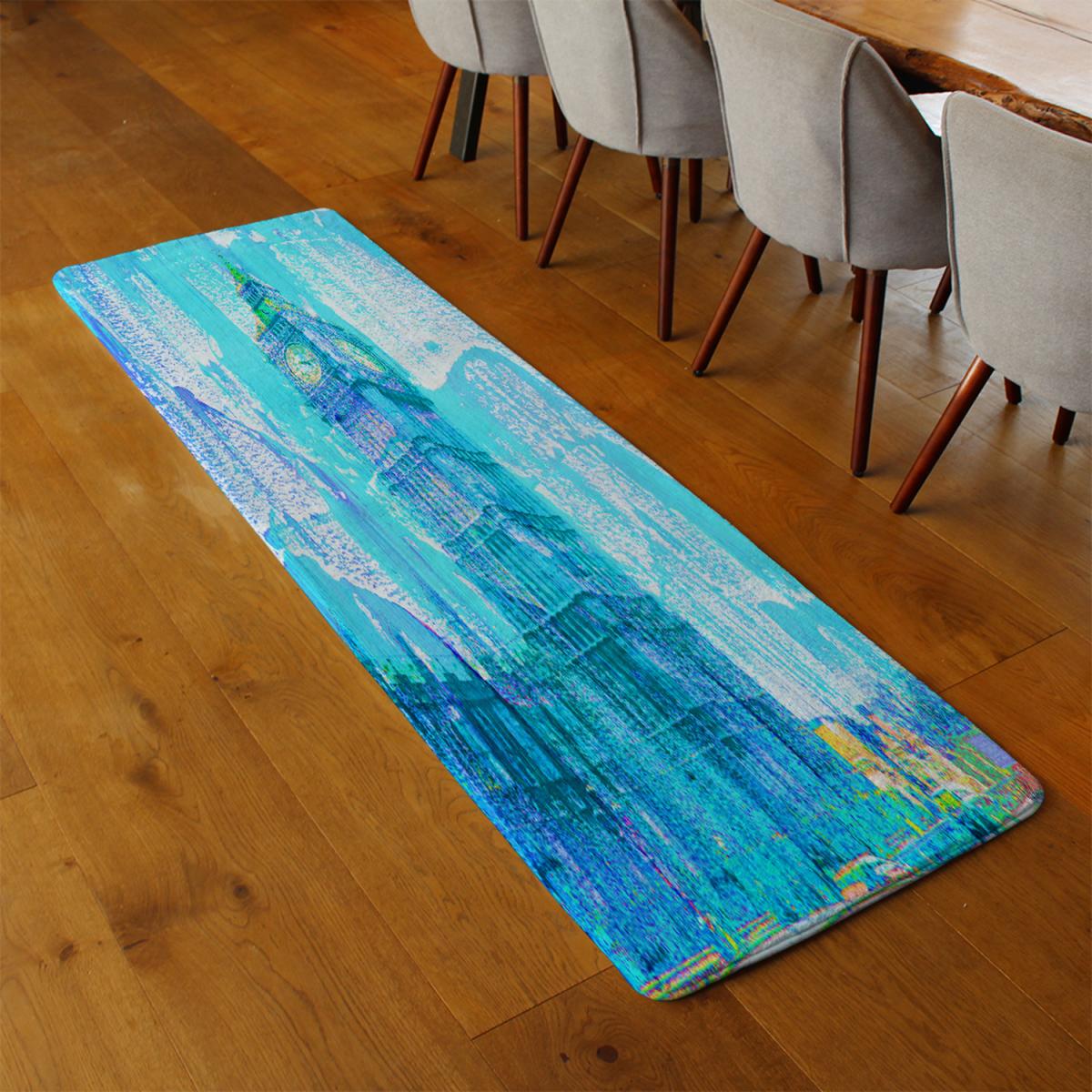 Crazy Blue Ben  Runner Rug - Blue – image 3