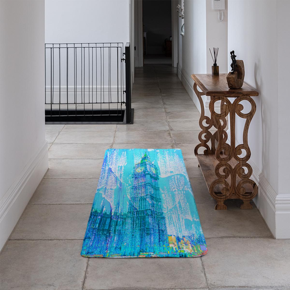 Crazy Blue Ben  Runner Rug - Blue – image 4