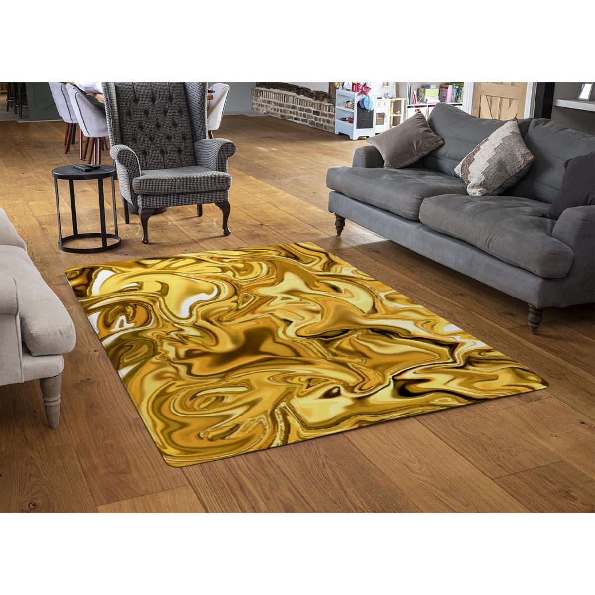 Golden Liquid Rug - Gold / 110cm – image 2