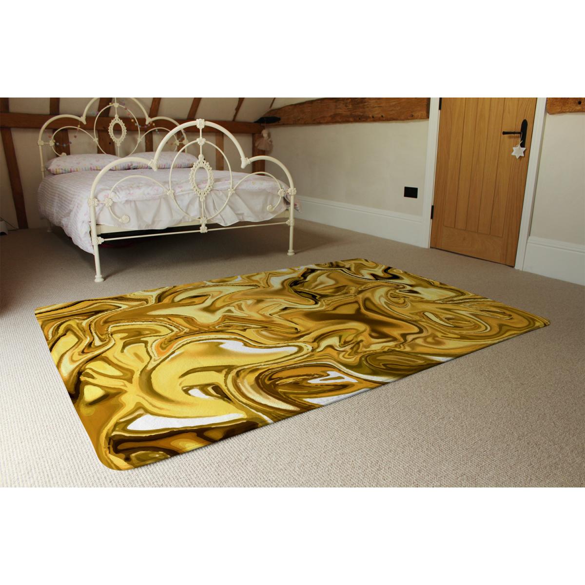 Golden Liquid Rug - Gold / 110cm – image 3
