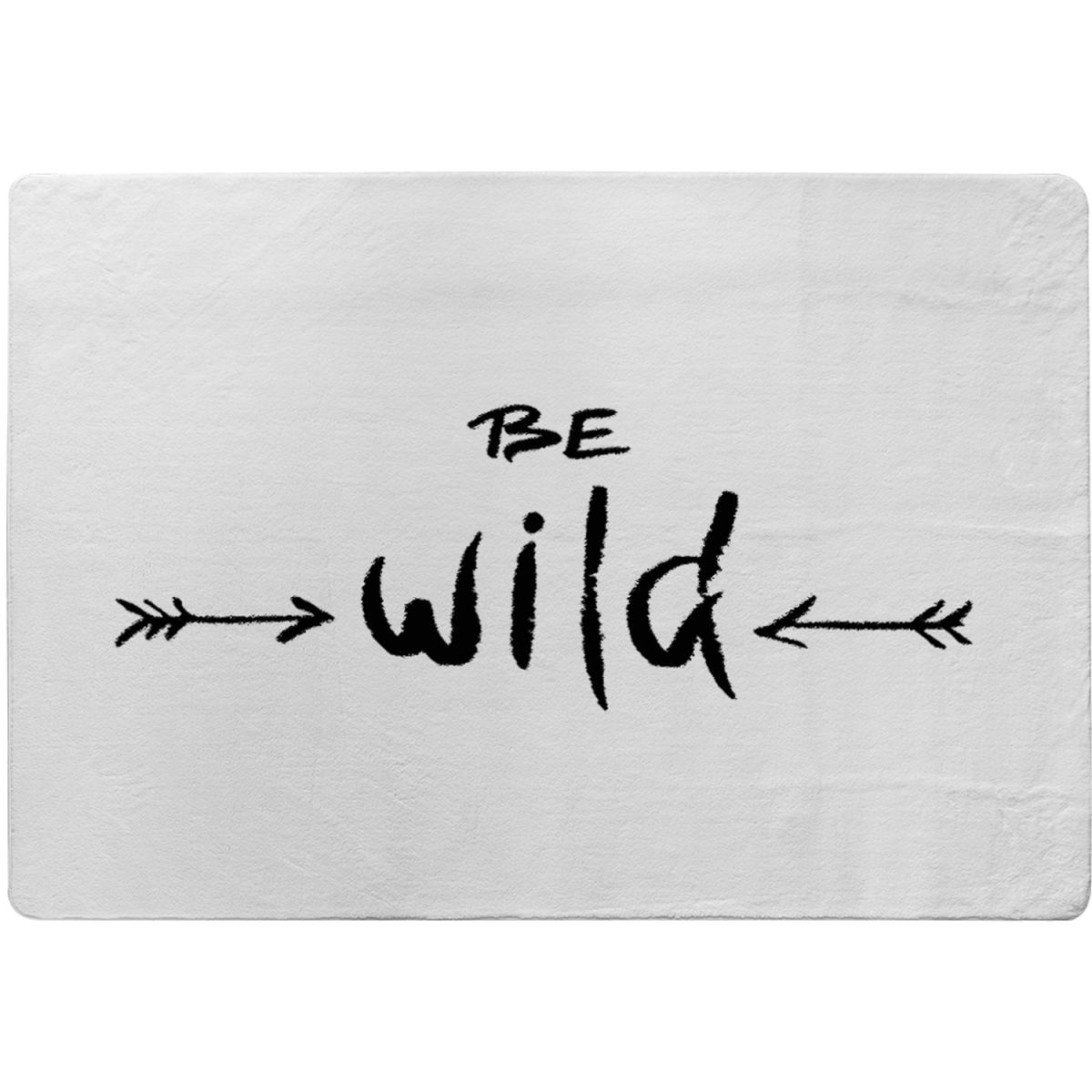 Be Wild Inspirational Quote Rug - Black / 230cm – image 2