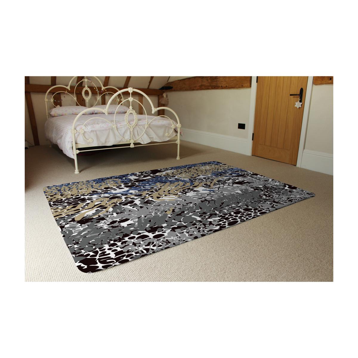 Mixed Animal Print Rug - Blue / 230cm – image 1