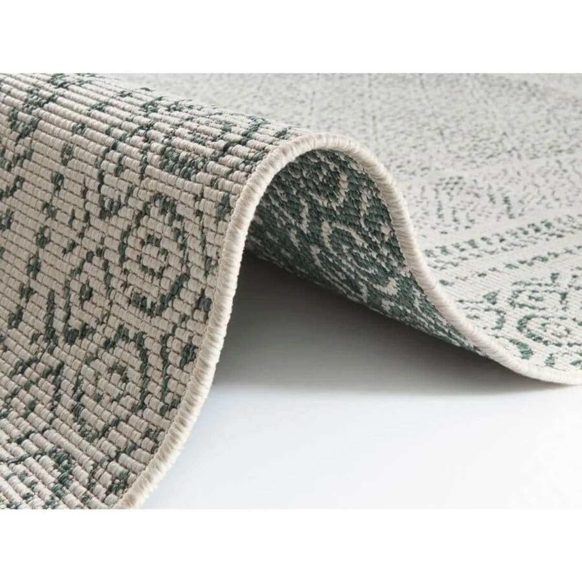 Reversible Flatweave Indoor & Outdoor Rug Green - Black – image 4
