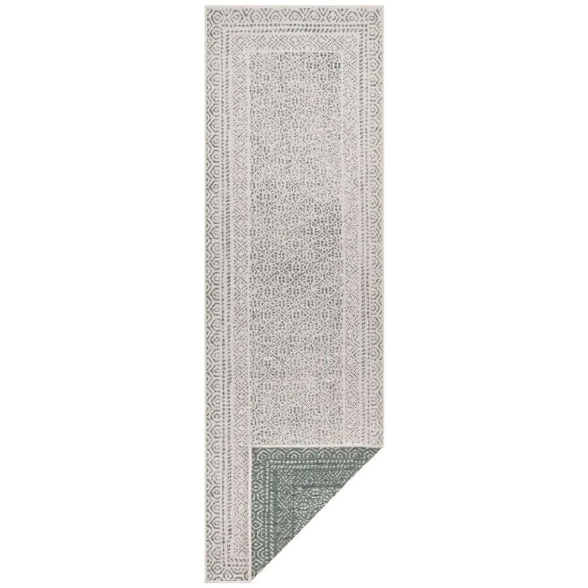 Reversible Flatweave Indoor & Outdoor Rug Green - Black – image 5