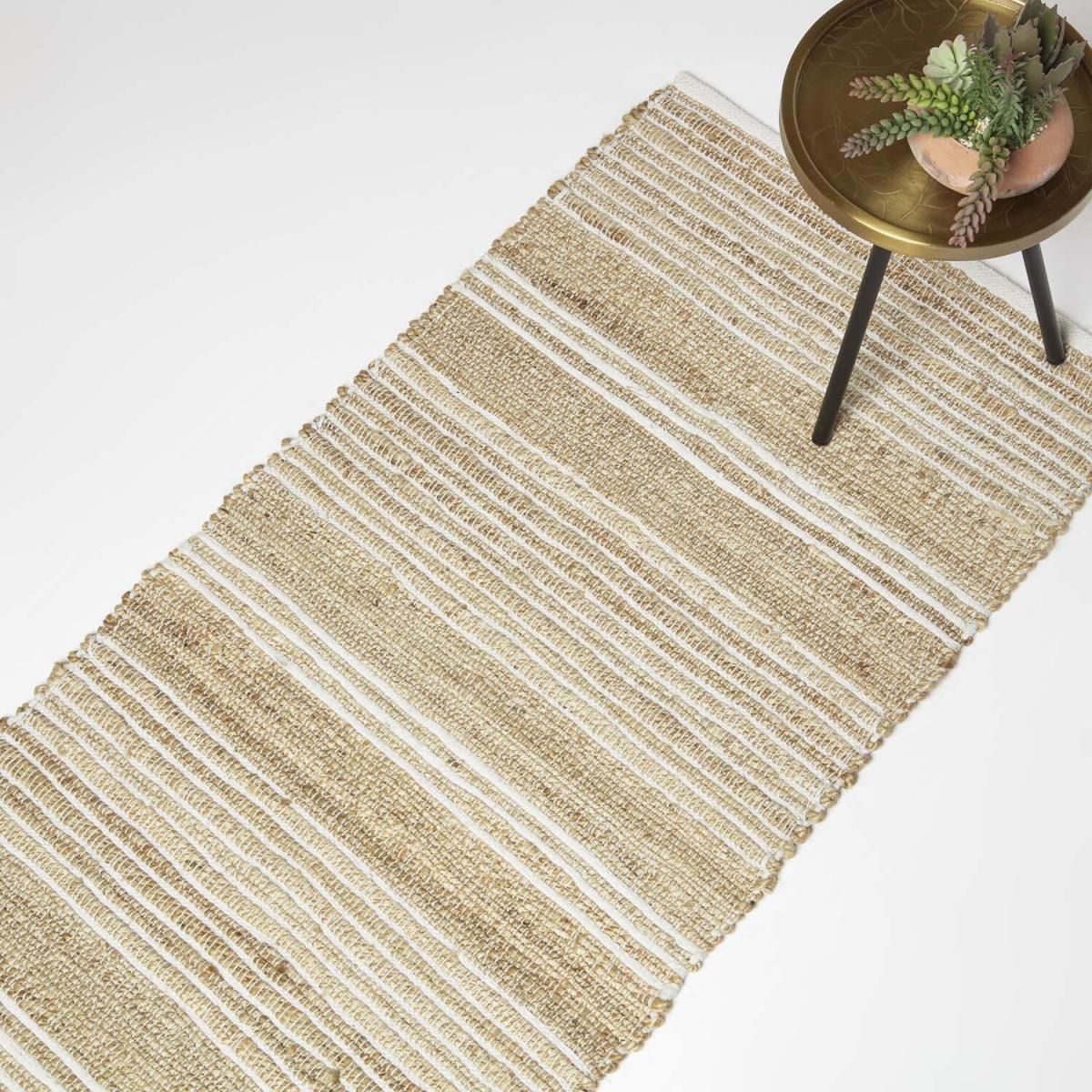 Arlyn Natural Striped Handwoven Jute Rug - Natural / 200cm – image 1
