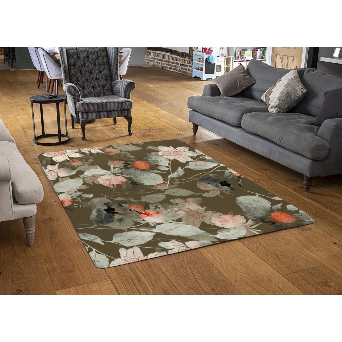 Imprint Fantastic Paint Bouquet Rug - Brown / 230cm – image 2