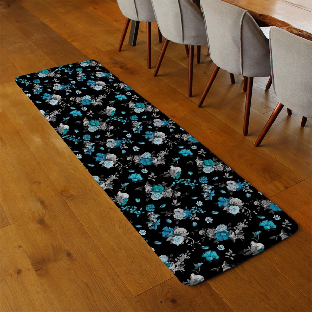 Blue Roses Runner Rug - Blue – image 3