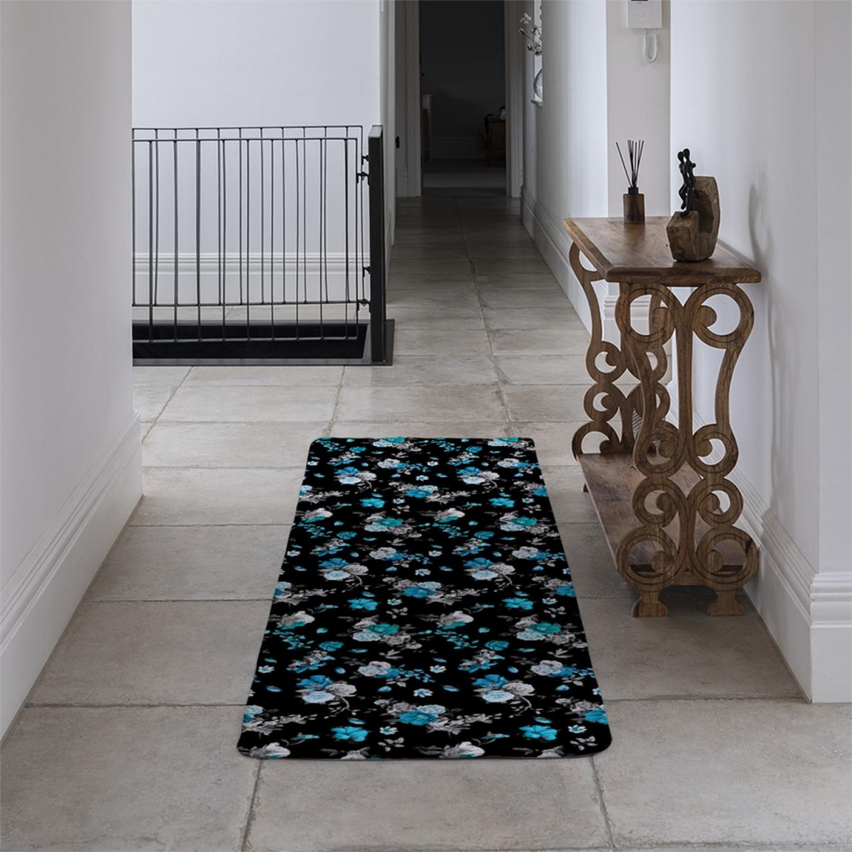 Blue Roses Runner Rug - Blue – image 4