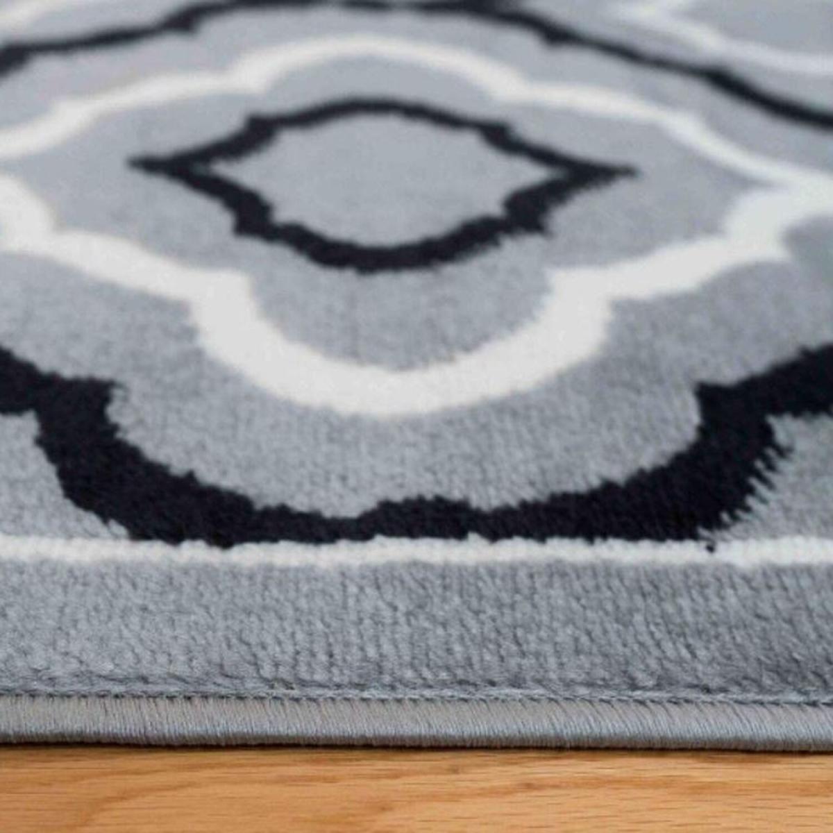 Grey Moroccan Trellis Flatweave Rug - Ardal - Grey – image 2