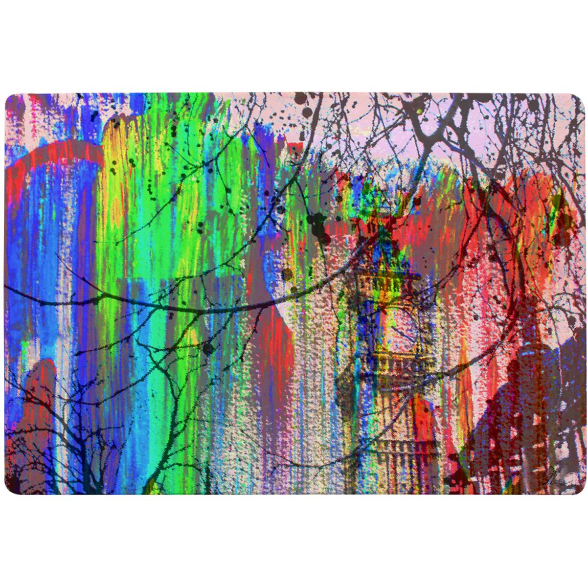 Big Ben And Trees Painted  Rug - Red / 230cm – image 2