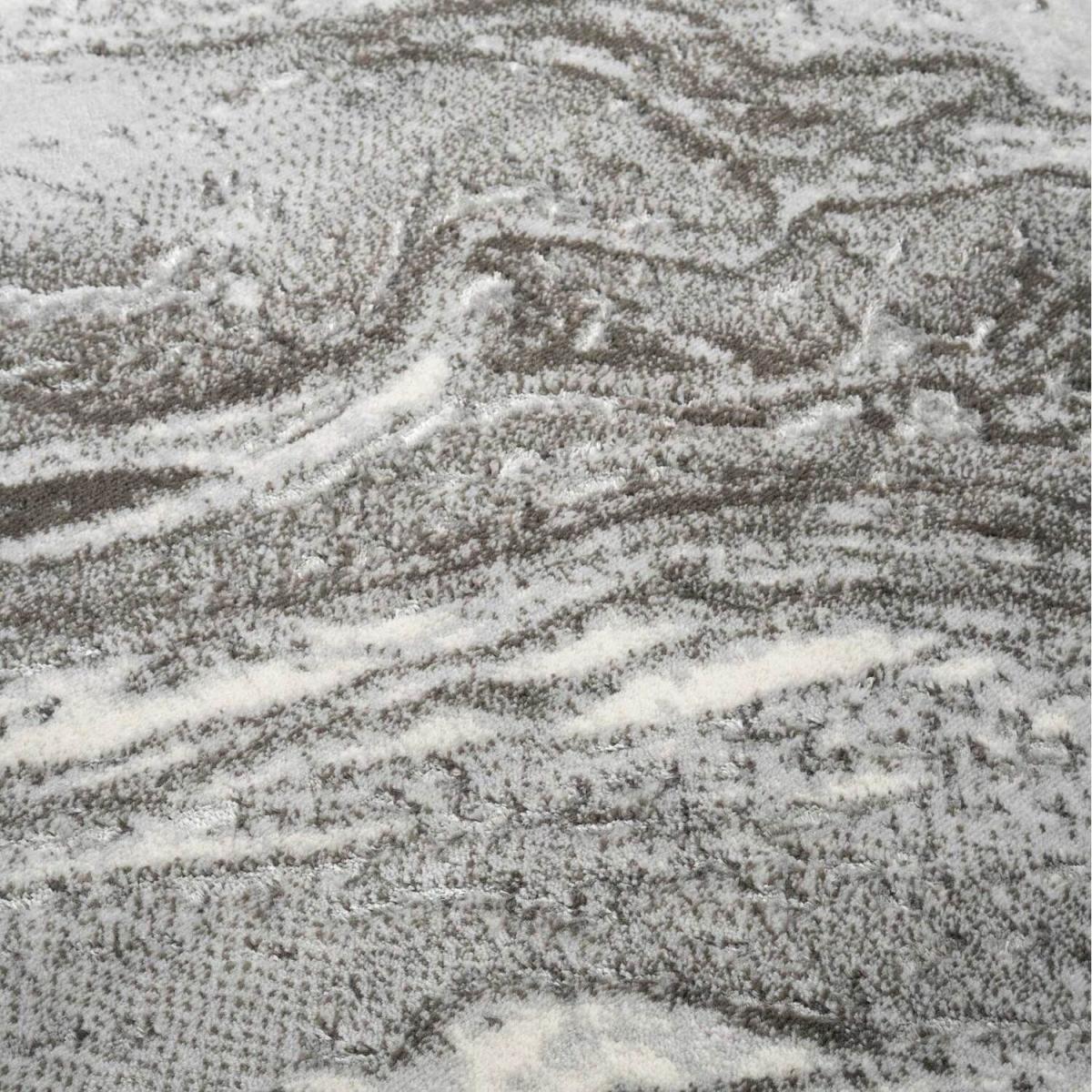 Silver Grey Modern Textured Marble Area Rug - Grey / 240cm – image 2
