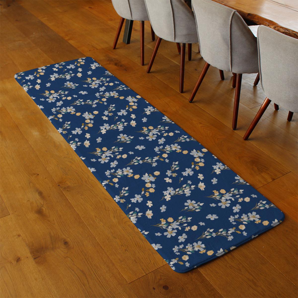 Blue  Yellow Bunches Runner Rug - Blue – image 3