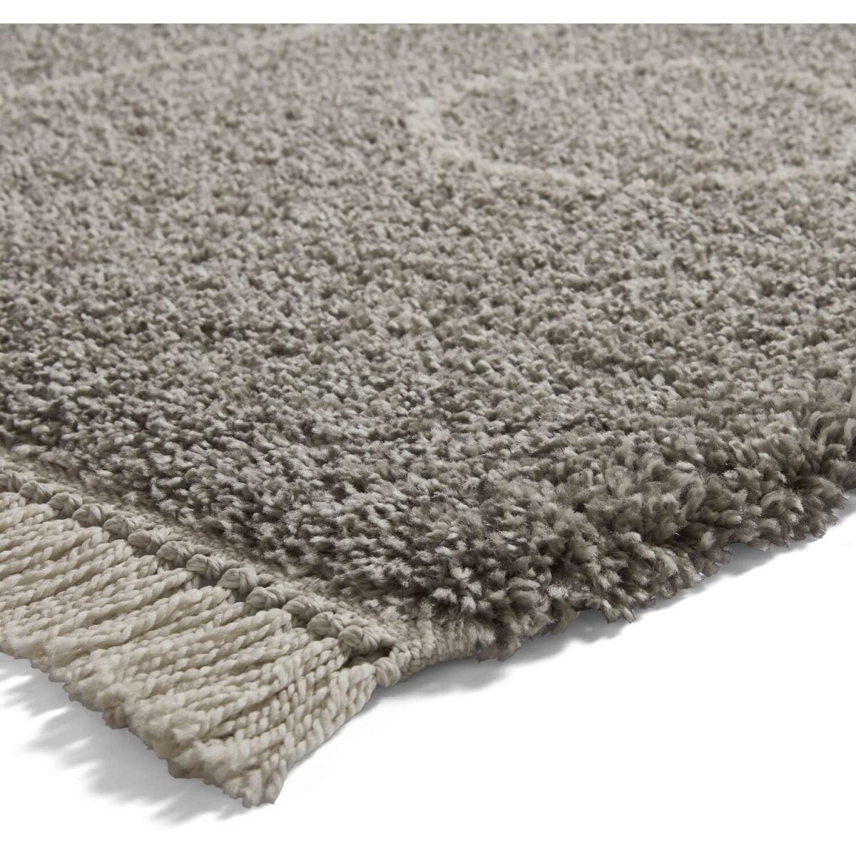 Grey and Cream Scandi Abstract Shaggy Rug - Grey / Cream / 3kg – image 4