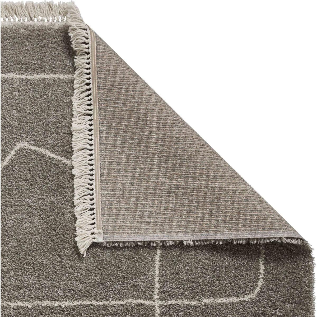 Grey and Cream Scandi Abstract Shaggy Rug - Grey / Cream / 3kg – image 7
