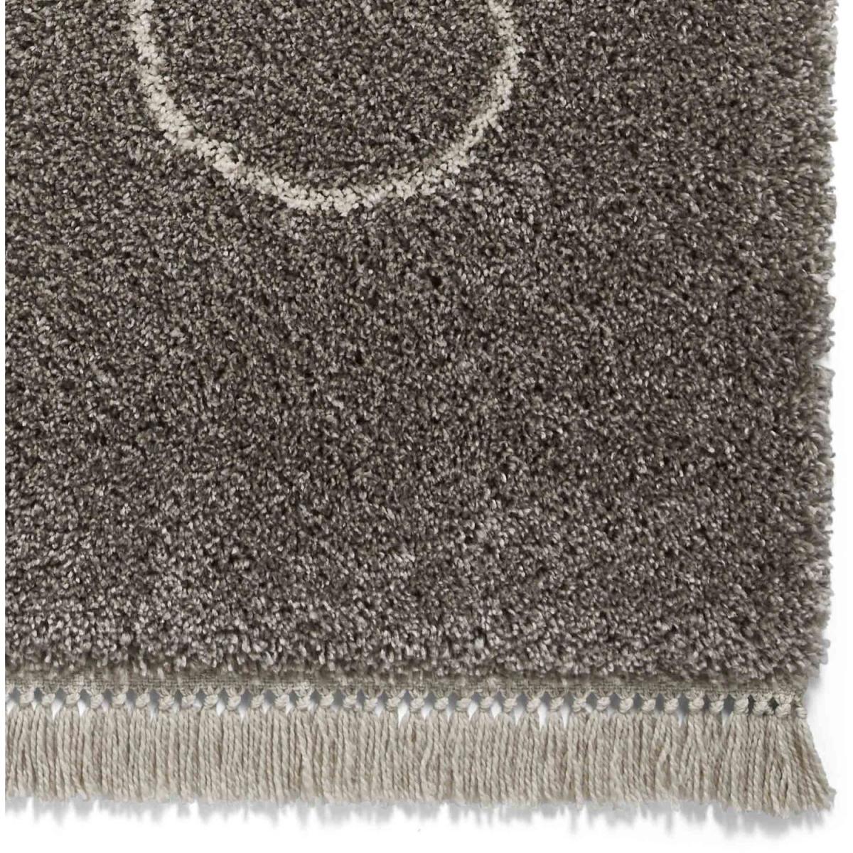 Grey and Cream Scandi Abstract Shaggy Rug - Grey / Cream / 3kg – image 8