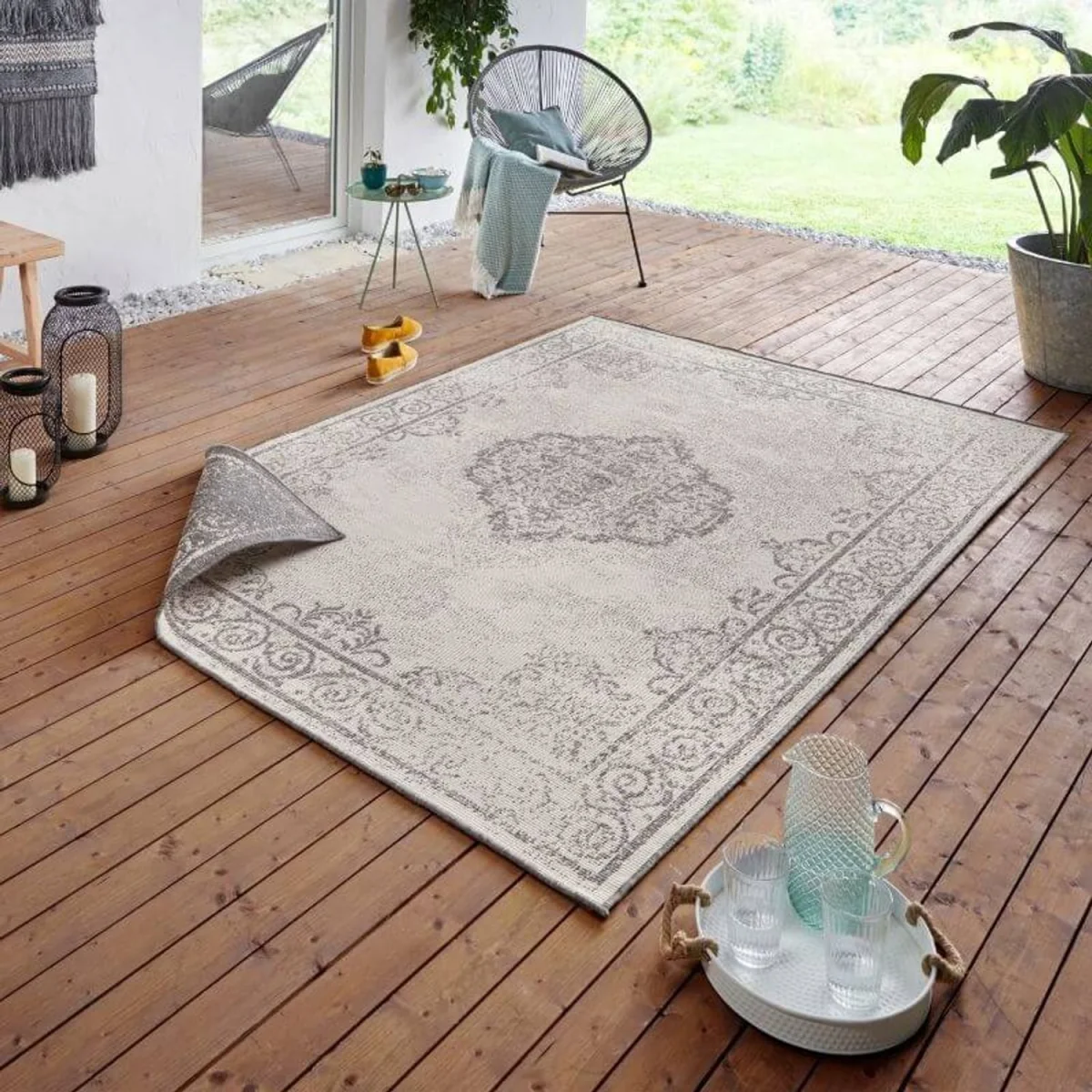 Reversible Cebu Indoor & Outdoor Rug Green - Grey / 230.0cm – image 4