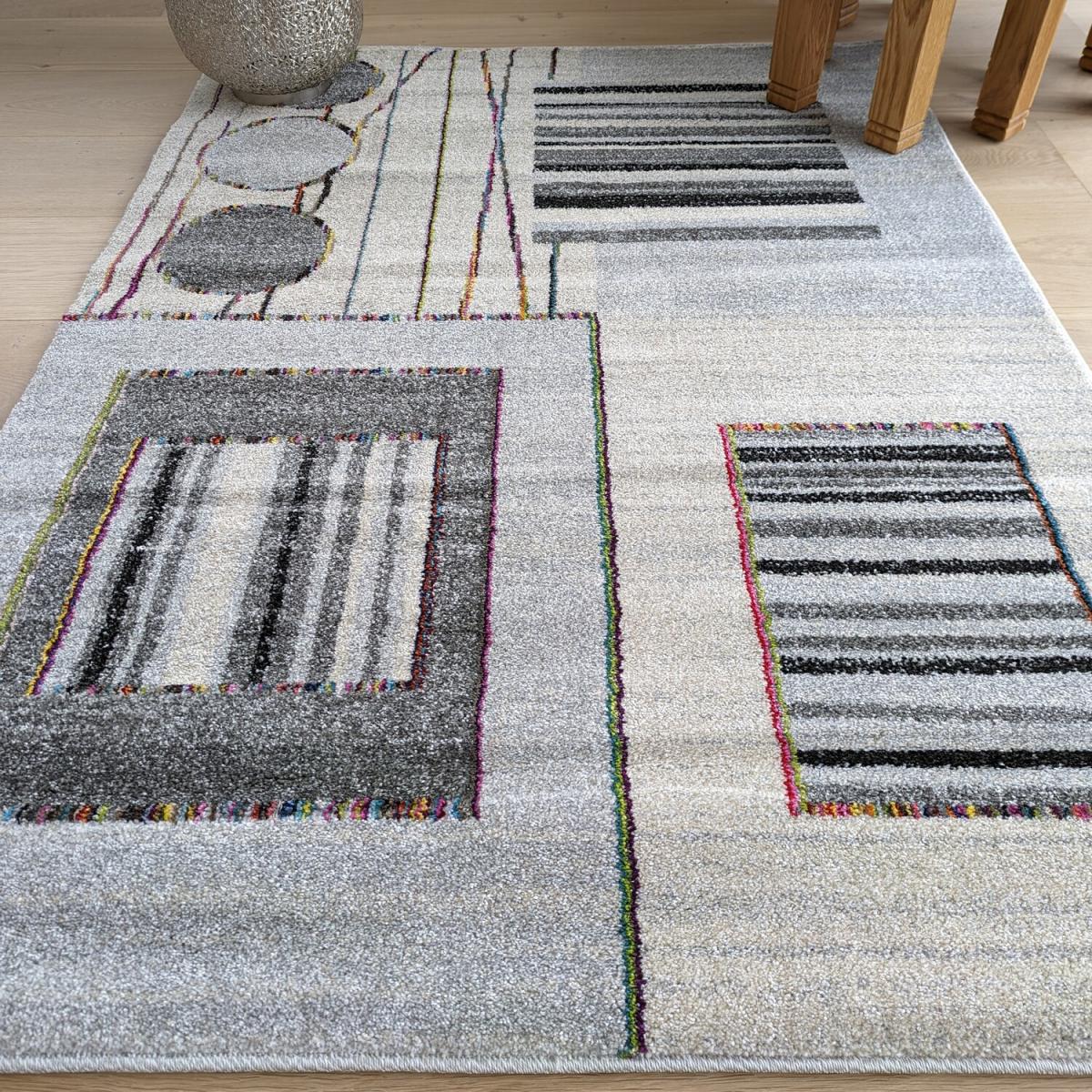 Grey Aztec Geometric Rug - Tempera - Grey / 170cm – image 4