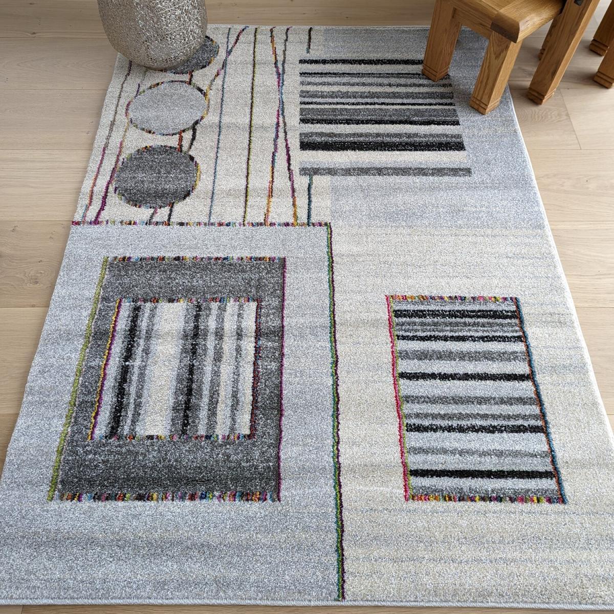 Grey Aztec Geometric Rug - Tempera - Grey / 170cm – image 5