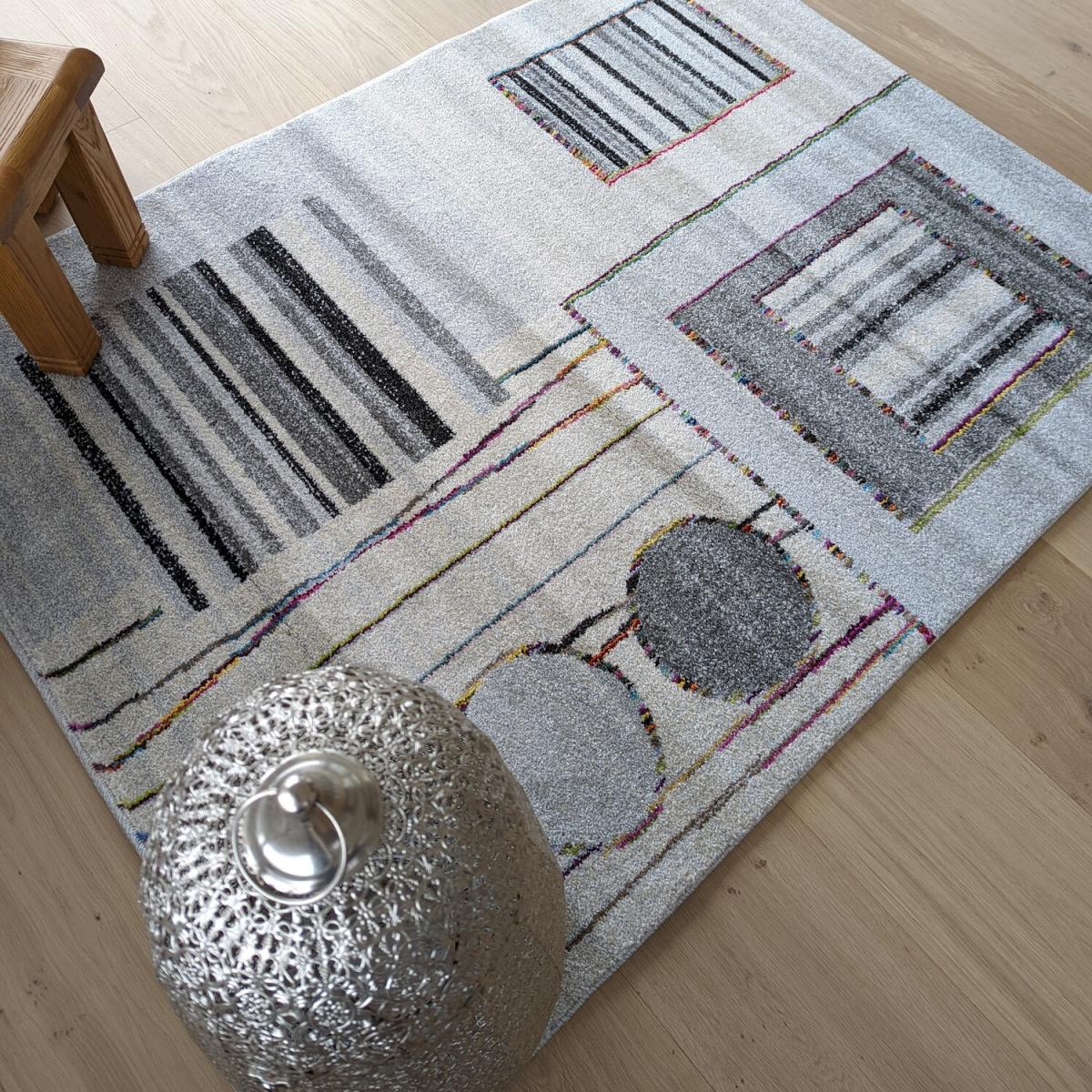 Grey Aztec Geometric Rug - Tempera - Grey / 170cm – image 1