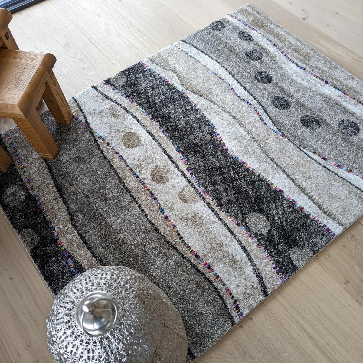 Beige Scandi Striped Area Rug - Tempera - Brown – image 1