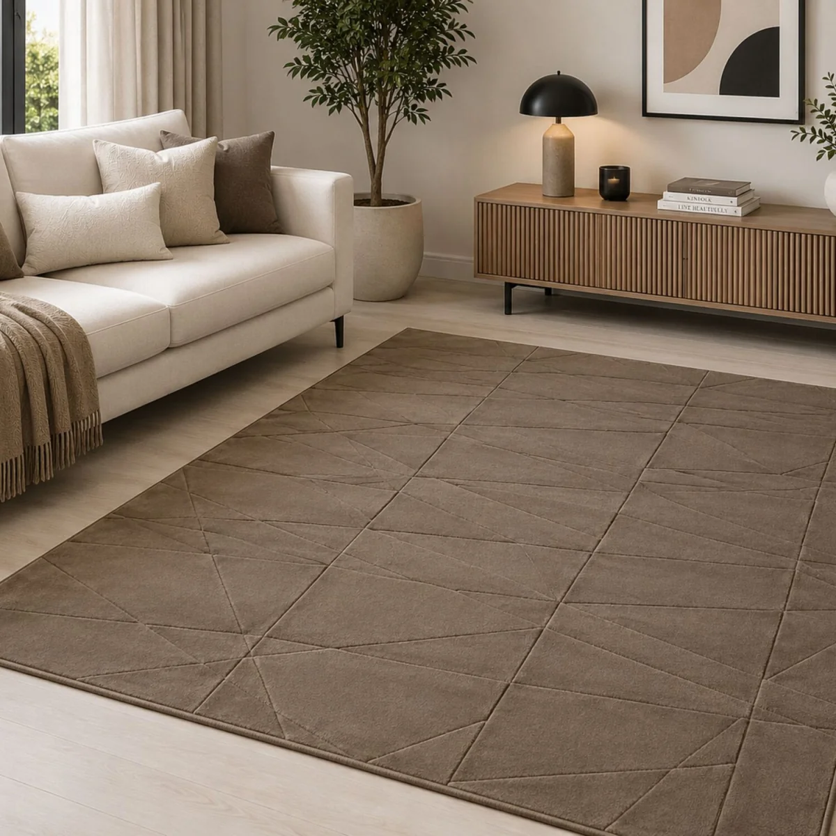 Velvet Serenity Washable Rug - Brown / 160cm – image 2