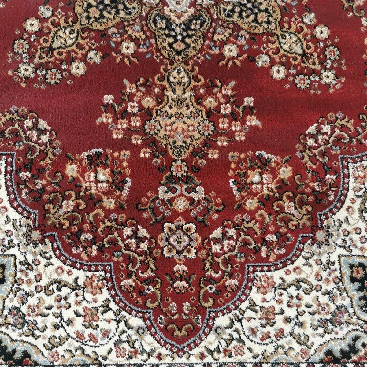 Red Oriental Classic Traditional Living Room Rugs - Transitional - Red / 3kg – image 2