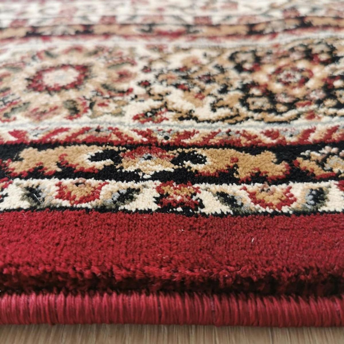 Red Oriental Classic Traditional Living Room Rugs - Transitional - Red / 3kg – image 3