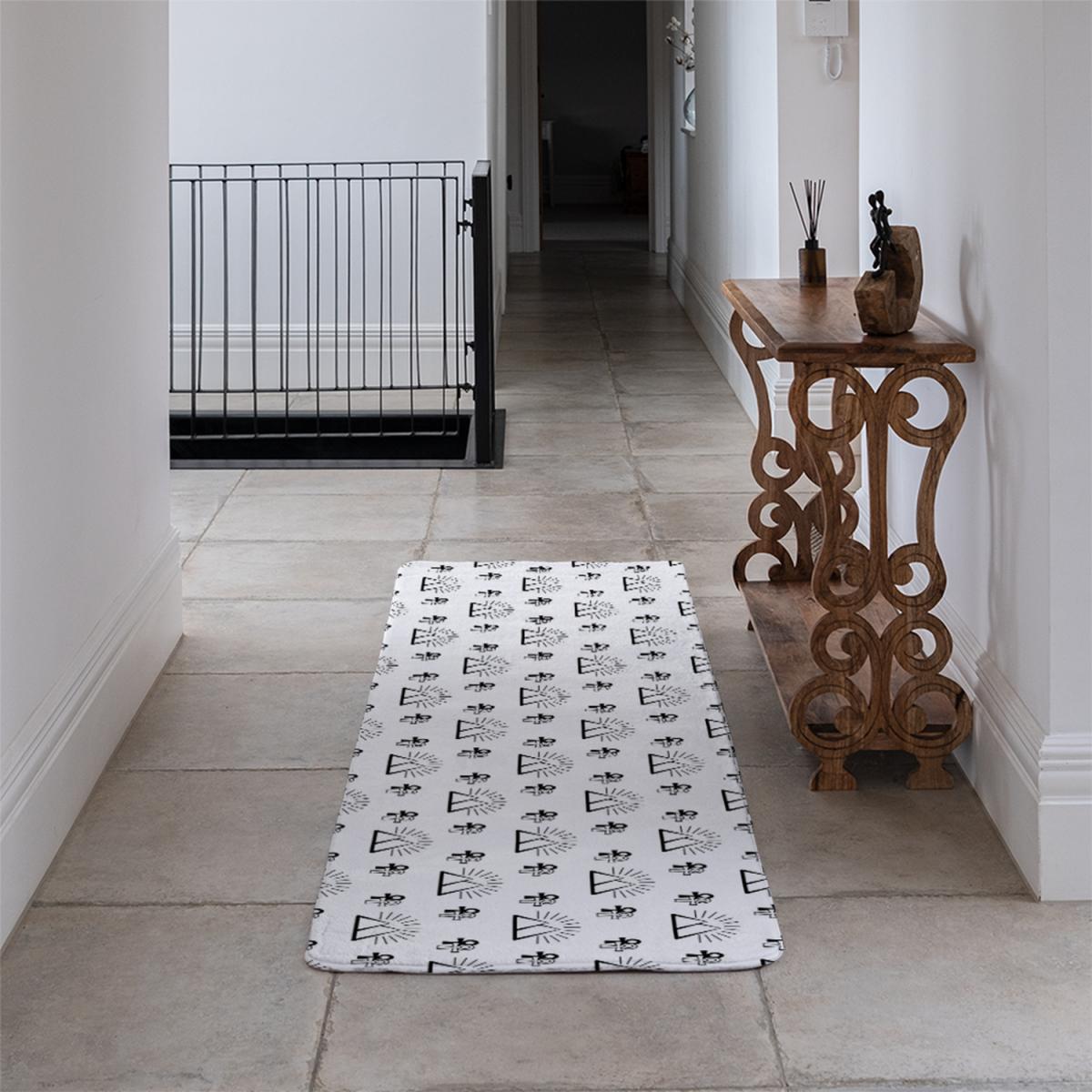 Egyptian Pyramid And Ankh Runner Rug - Black – image 4