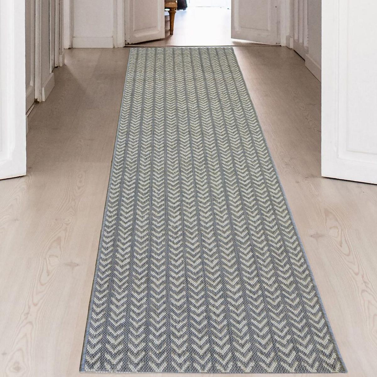 Grey Washable Chevron IndoorOutdoor Garden Rug - Ota - Grey – image 2