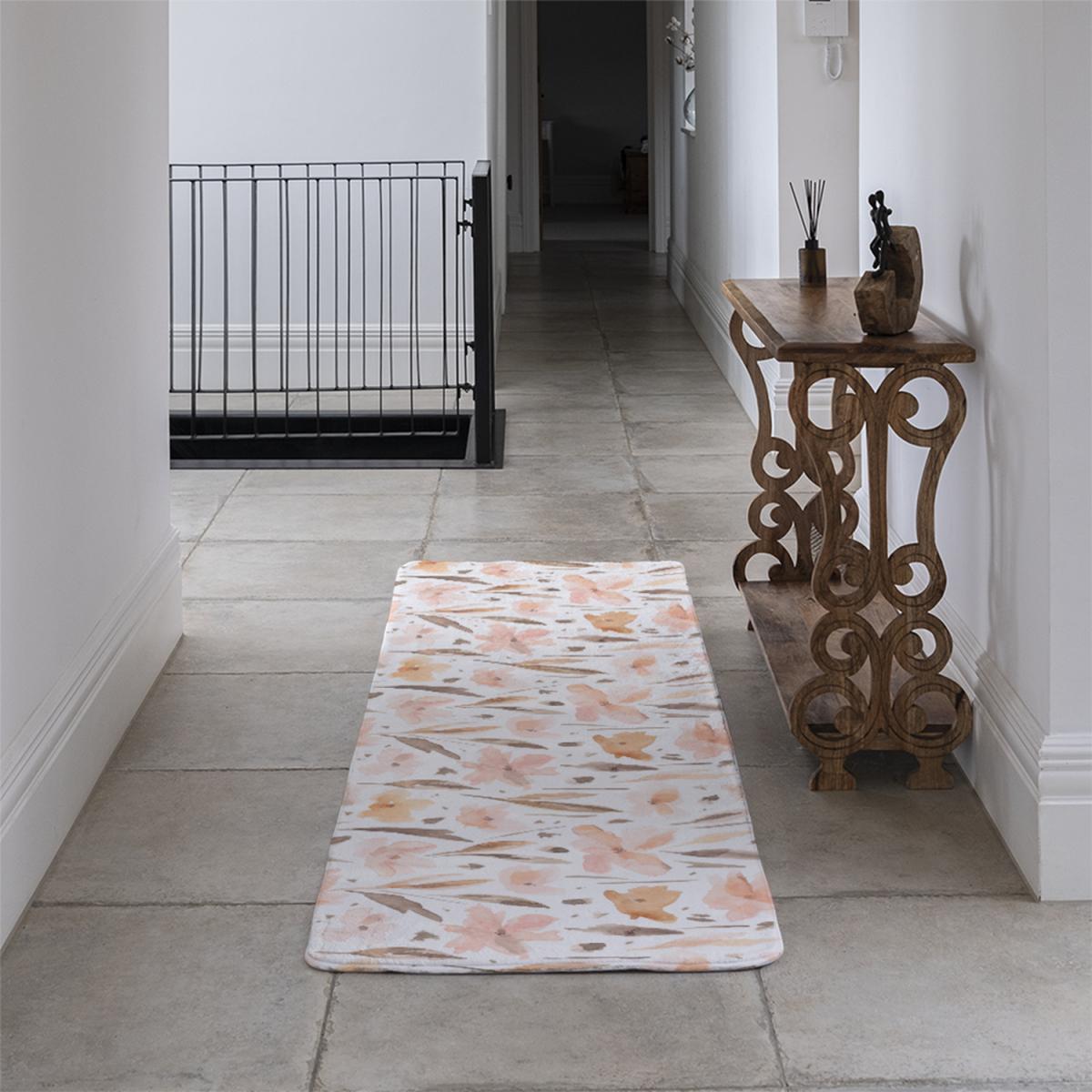 Pink Watercolour Runner Rug - Orange – image 4