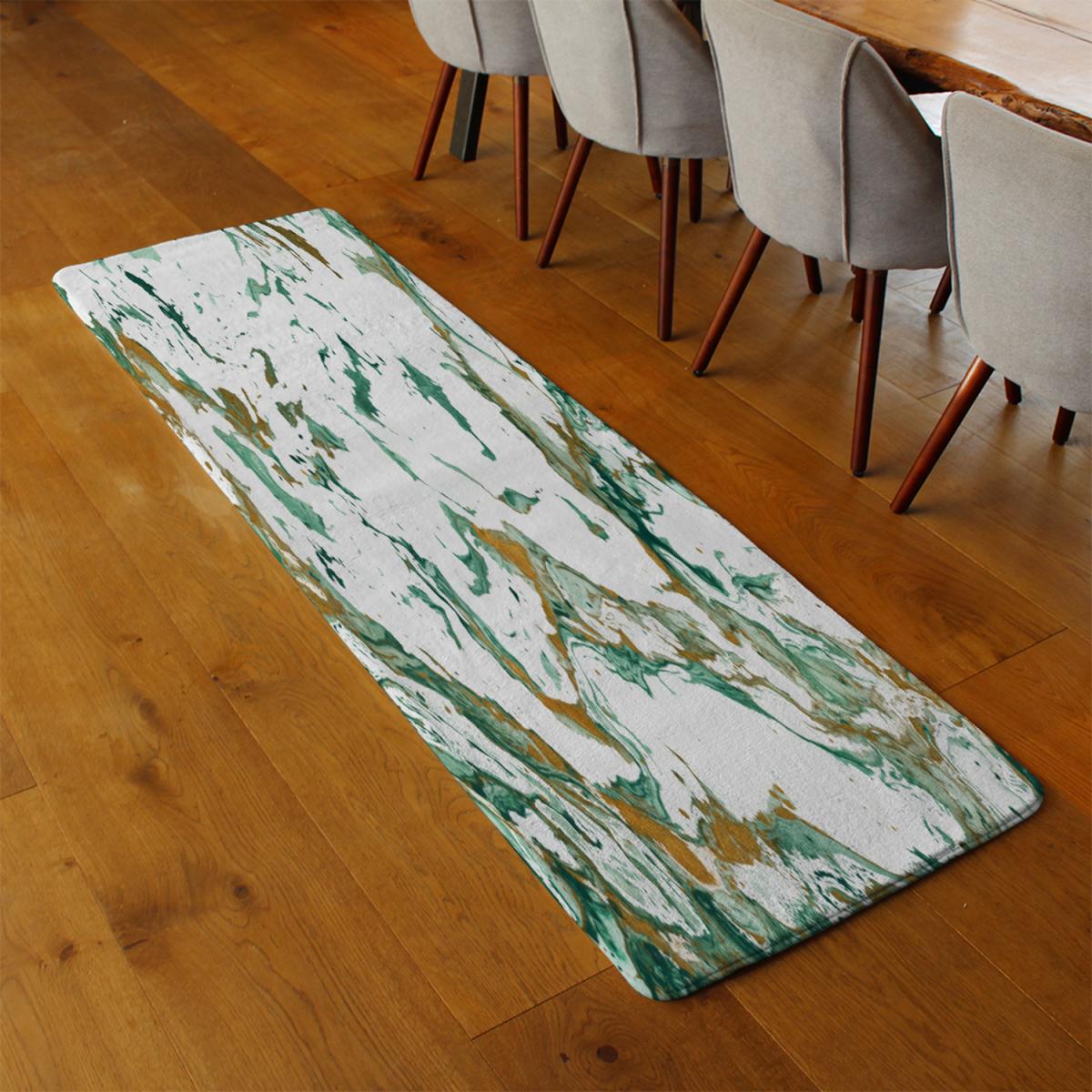 Green Golden Marble Runner Rug - Green – image 3