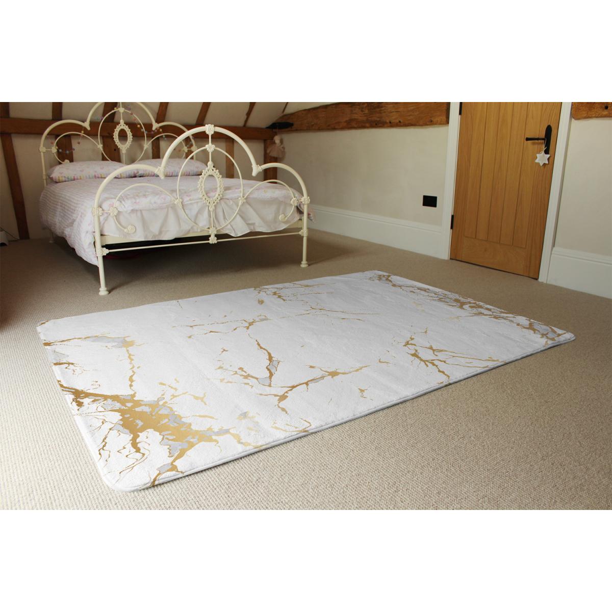 Golden Marble Designer Rug - Yellow / 200cm – image 3