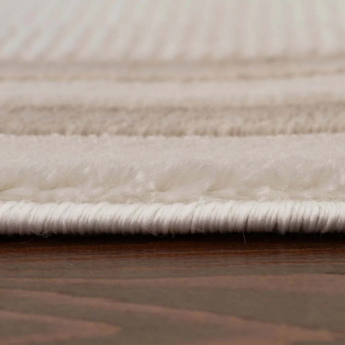 The Rugs Carmel Bordered Textured Runner - Cream-Beige โ image 5