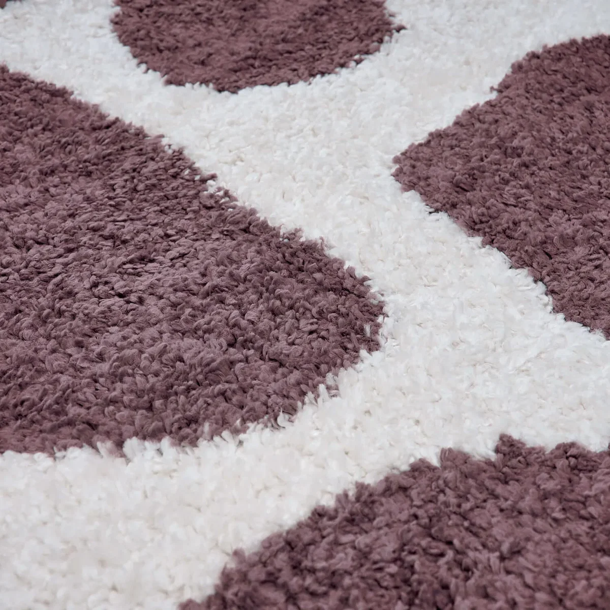 The Rugs Moodi Pebbles Design Patterned Shaggy Runner - Purple – image 2