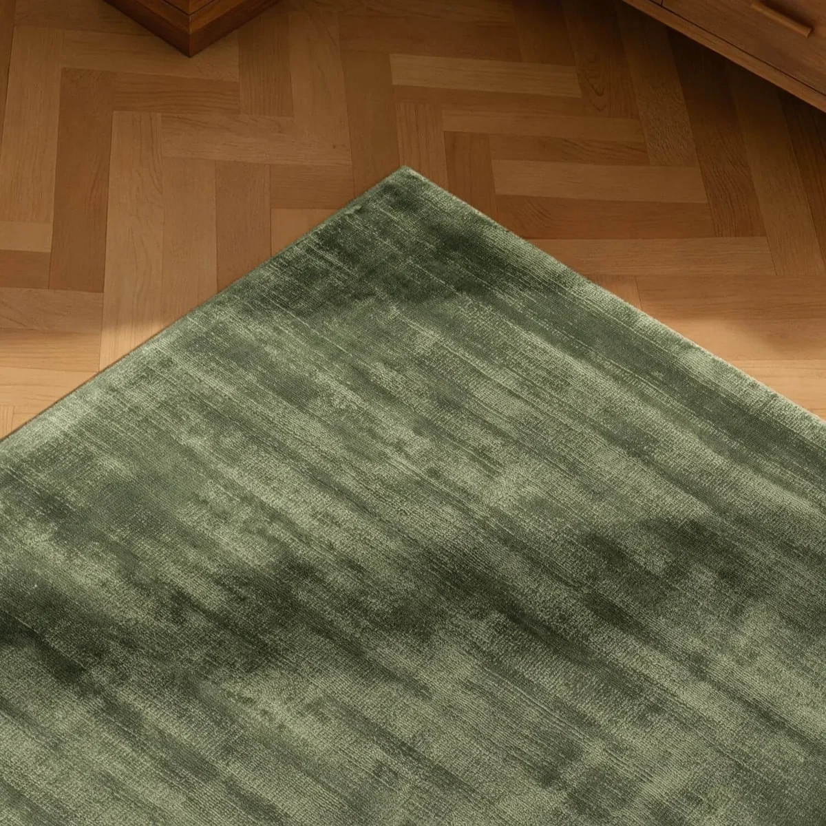 Hanse Home Vikosa Jane Viscose Plain Rug Green - Green / 150.0cm / 80.0cm – image 5