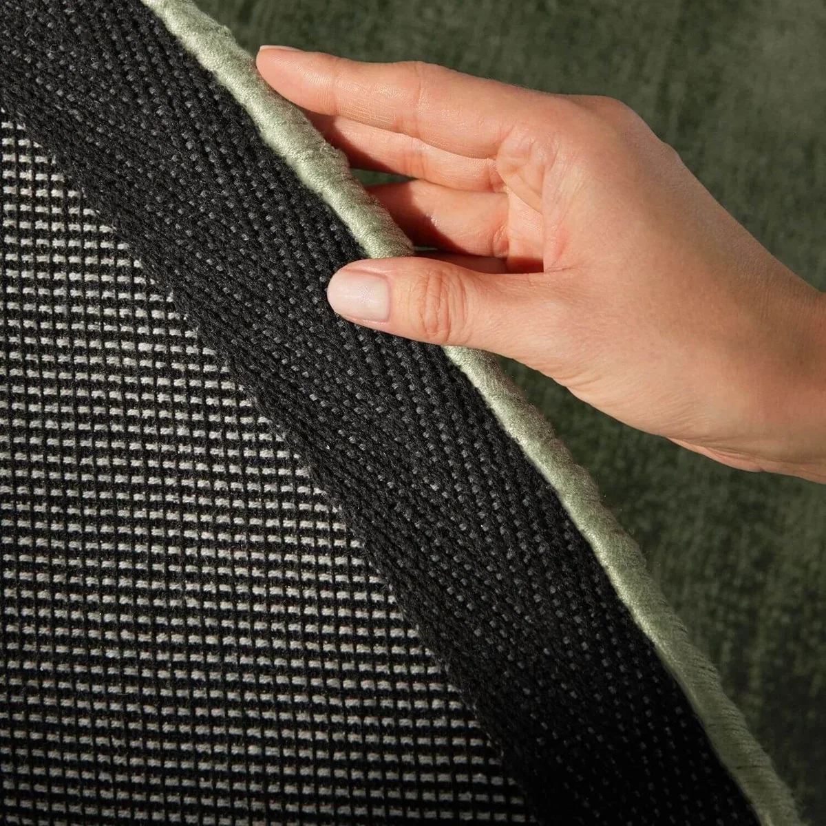 Hanse Home Vikosa Jane Viscose Plain Rug Green - Green / 150.0cm / 80.0cm – image 7
