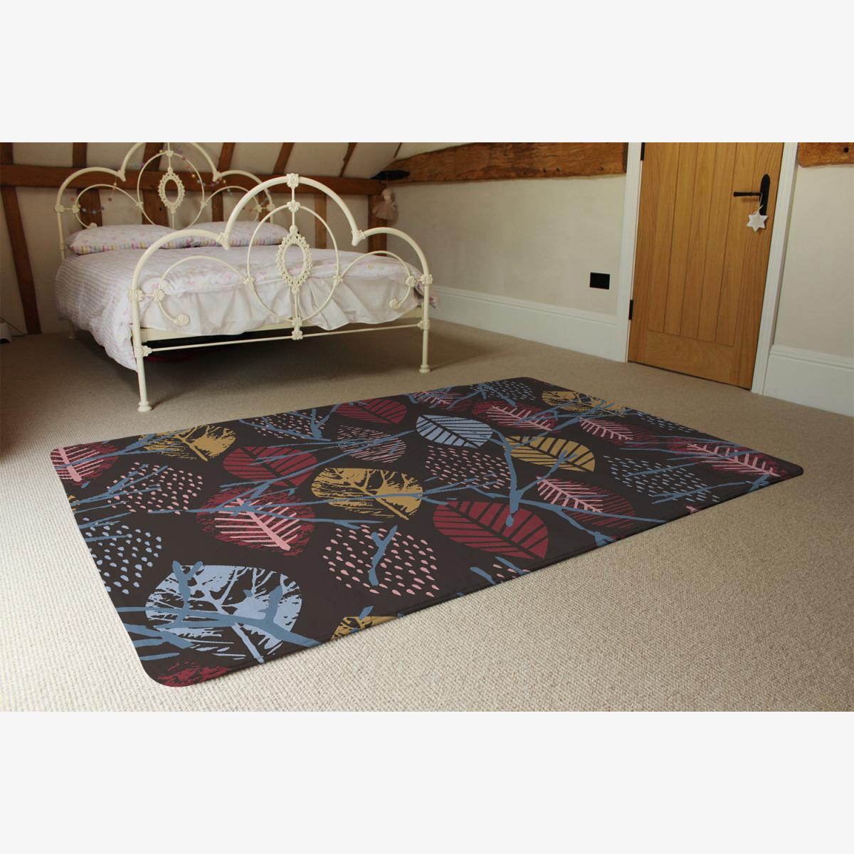 Prints Of Autumn Leaves Rug - Brown / 230cm – image 1