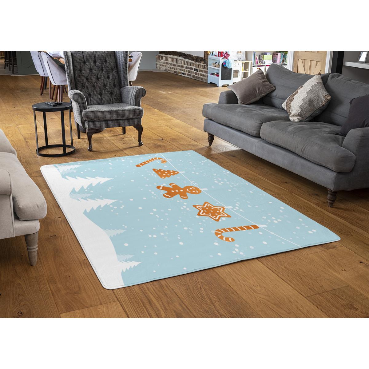 Hanging Ginger Breads Style Rug - blue / 230cm – image 2