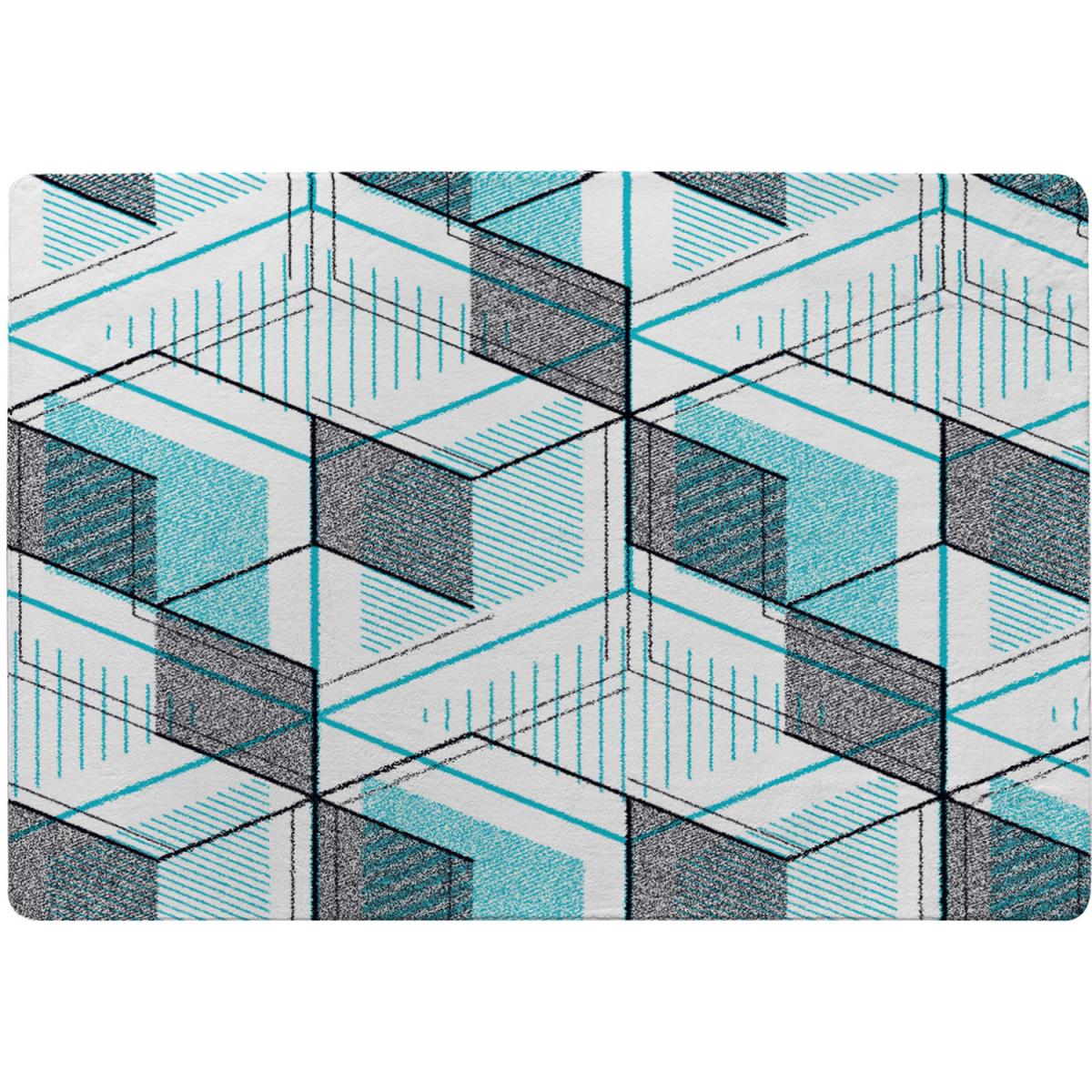 Blue Geometric Hexagons Rug - Blue / 230cm – image 2