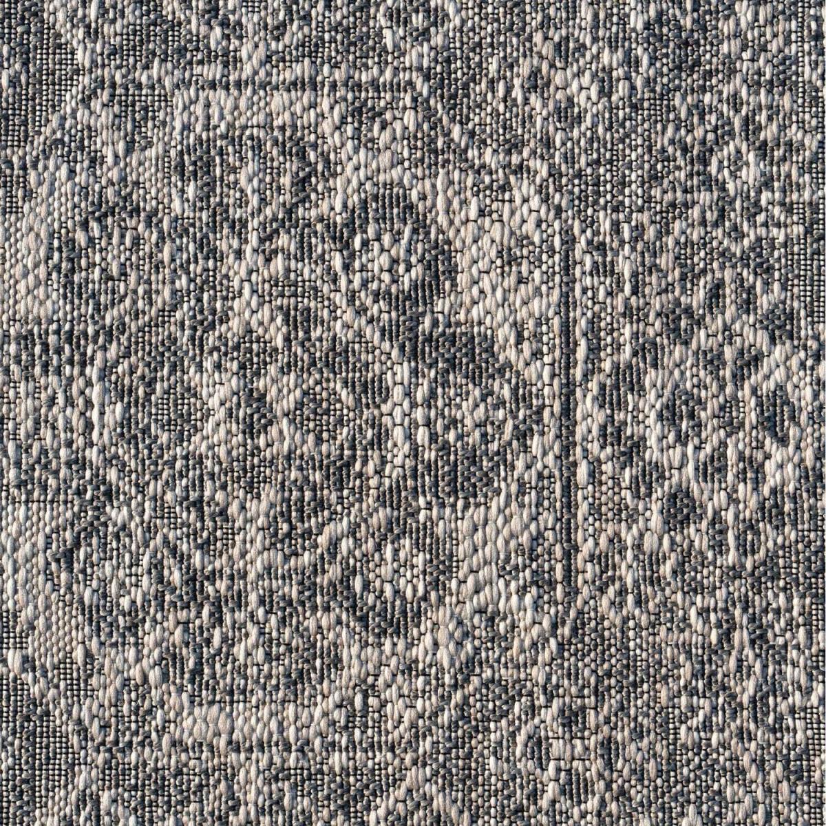 Greige Traditional Medallion Textured Flatweave Indoor Outdoor Weatherproof Rug - Deep Grey / 150 x 80cm – image 2