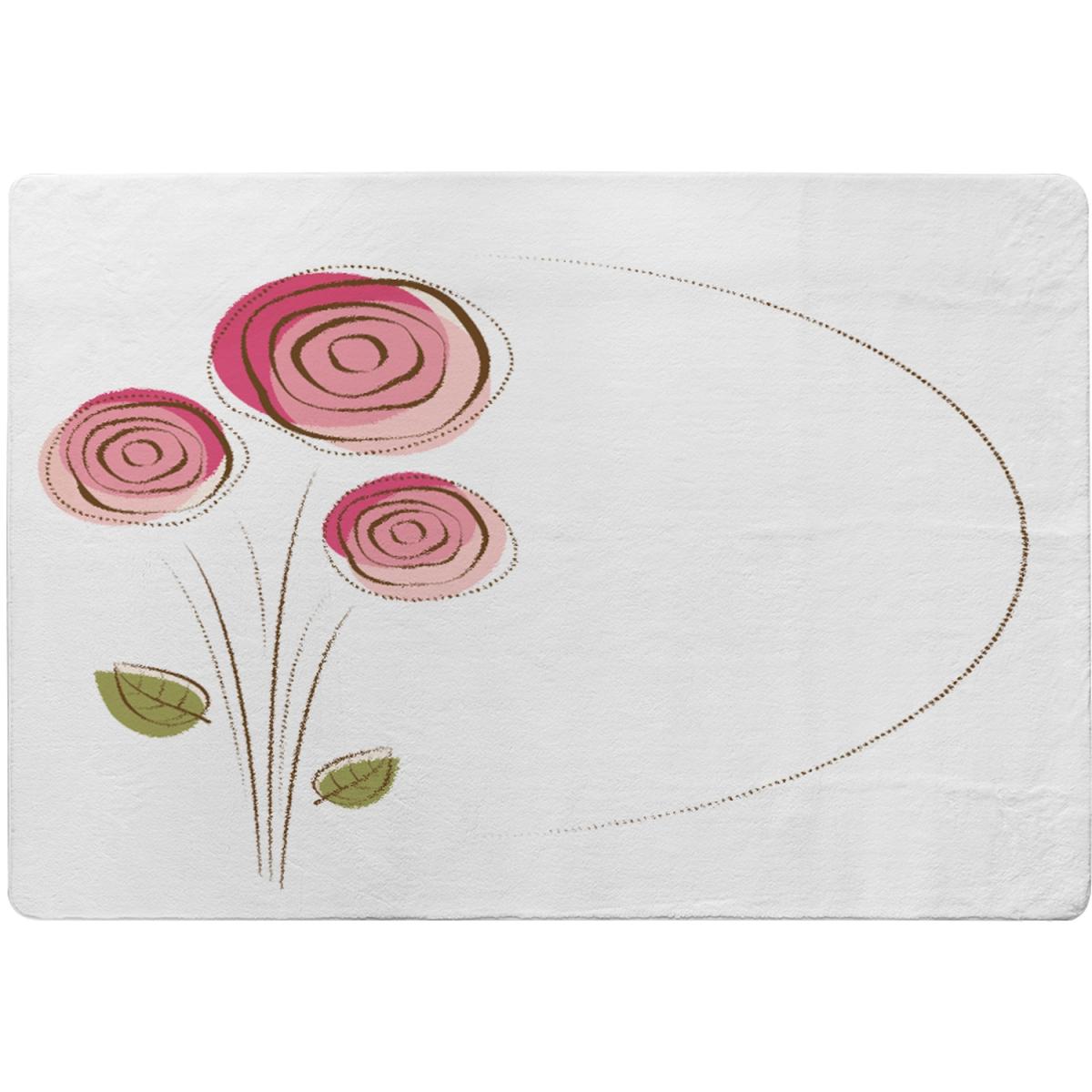 Rose Drawing Designer Rug - White / 110cm – image 2